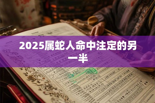 2025属蛇人命中注定的另一半