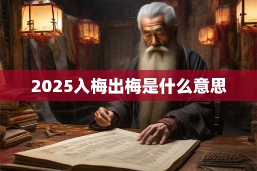 2025入梅出梅是什么意思