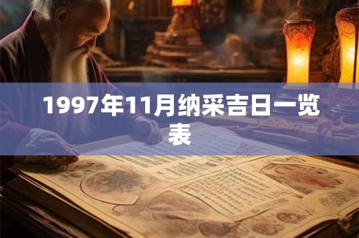 1997年11月纳采吉日一览表