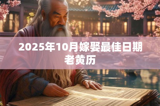 2025年10月嫁娶最佳日期老黄历