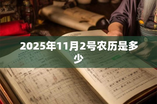 2025年11月2号农历是多少