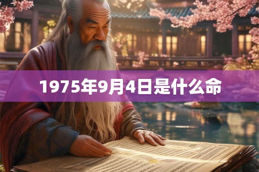 1975年9月4日是什么命