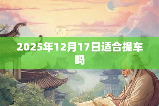 2025年12月17日适合提车吗