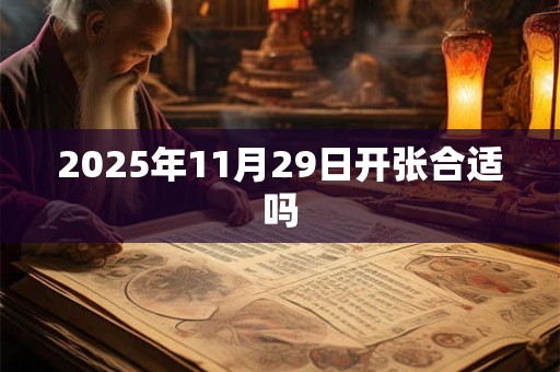 2025年11月29日开张合适吗