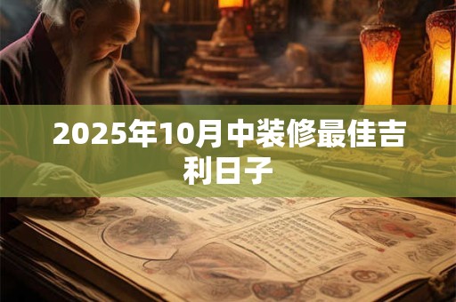 2025年10月中装修最佳吉利日子 2025年10月中装修最佳吉利日子