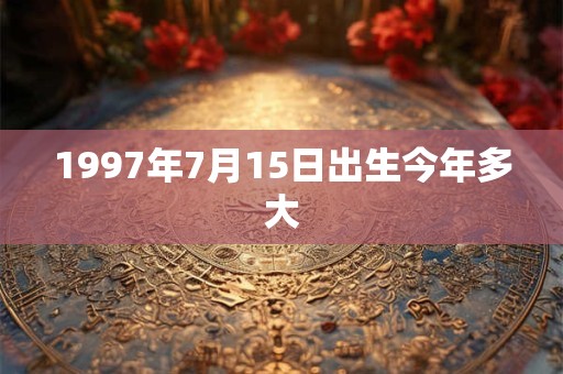 1997年7月15日出生今年多大