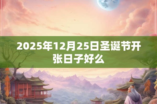 2025年12月25日圣诞节开张日子好么