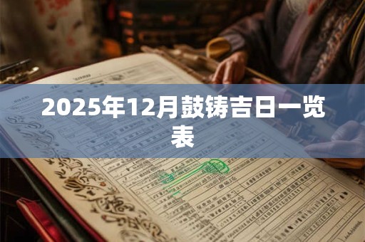 2025年12月鼓铸吉日一览表