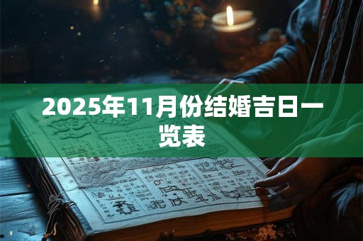 2025年11月份结婚吉日一览表
