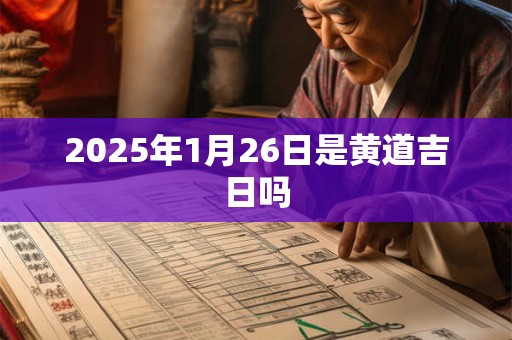 2025年1月26日是黄道吉日吗