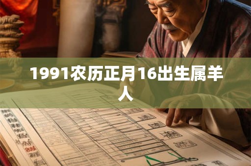 1991农历正月16出生属羊人
