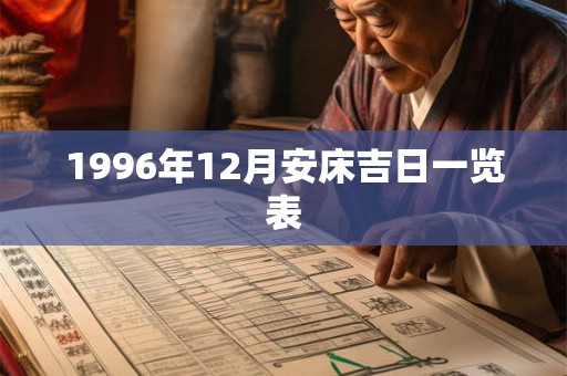 1996年12月安床吉日一览表