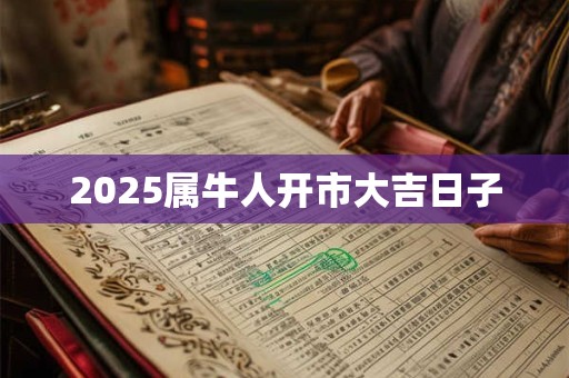 2025属牛人开市大吉日子