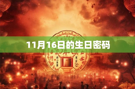 11月16日的生日密码