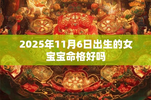 2025年11月6日出生的女宝宝命格好吗