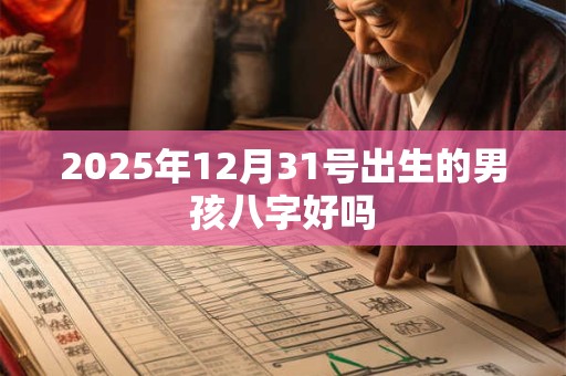 2025年12月31号出生的男孩八字好吗