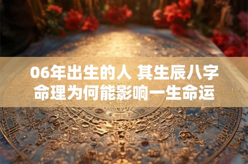 06年出生的人 其生辰八字命理为何能影响一生命运
