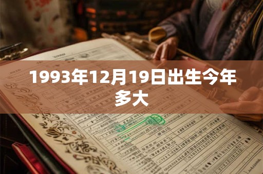 1993年12月19日出生今年多大