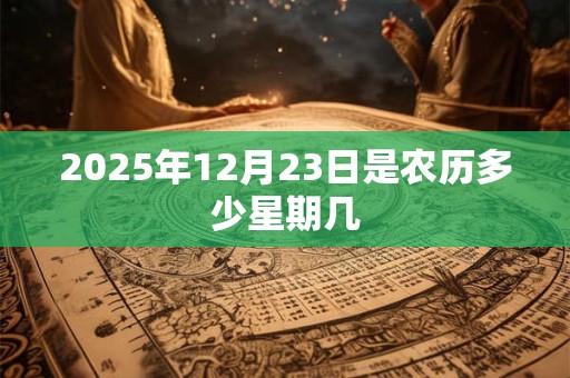 2025年12月23日是农历多少星期几