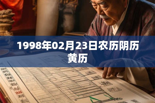 1998年02月23日农历阴历黄历