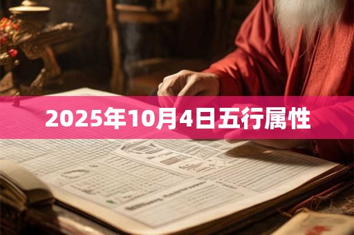 2025年10月4日五行属性