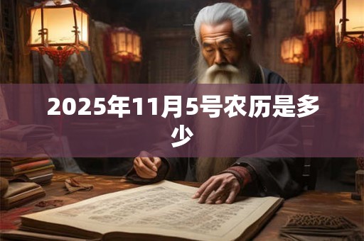 2025年11月5号农历是多少