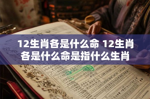 12生肖各是什么命 12生肖各是什么命是指什么生肖