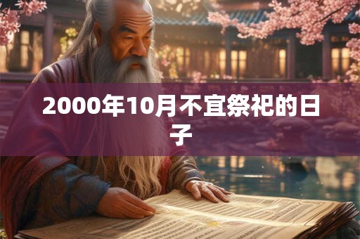 2000年10月不宜祭祀的日子
