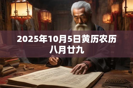 2025年10月5日黄历农历八月廿九