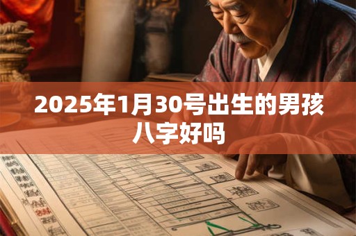 2025年1月30号出生的男孩八字好吗