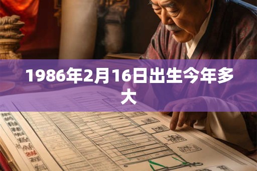 1986年2月16日出生今年多大