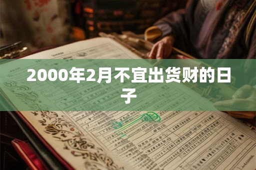 2000年2月不宜出货财的日子