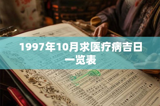 1997年10月求医疗病吉日一览表