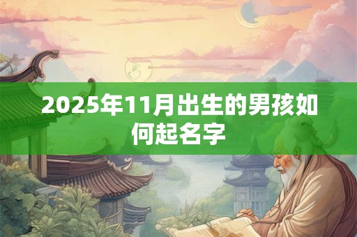2025年11月出生的男孩如何起名字