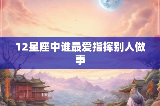 12星座中谁最爱指挥别人做事