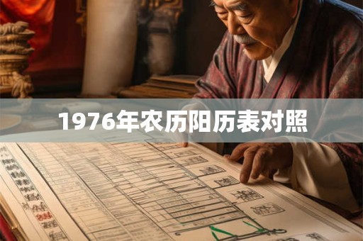 1976年农历阳历表对照
