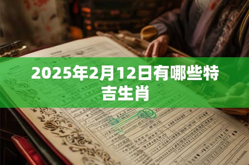 2025年2月12日有哪些特吉生肖