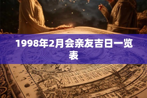 1998年2月会亲友吉日一览表