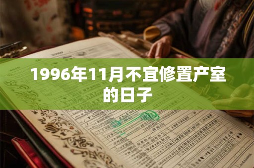 1996年11月不宜修置产室的日子