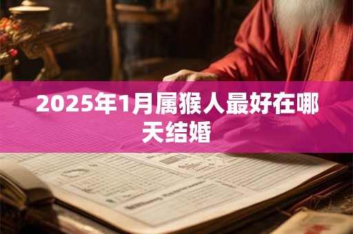 2025年1月属猴人最好在哪天结婚
