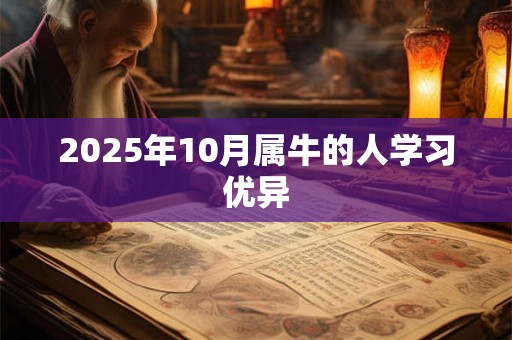 2025年10月属牛的人学习优异