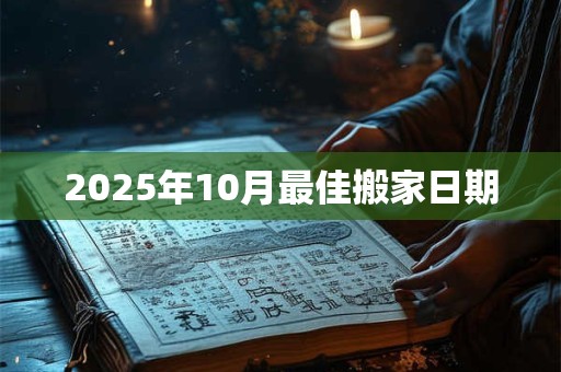 2025年10月最佳搬家日期