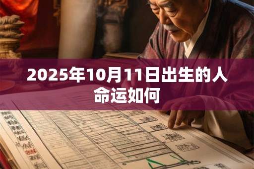 2025年10月11日出生的人命运如何