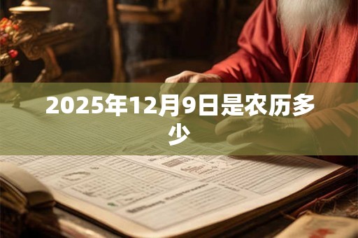 2025年12月9日是农历多少