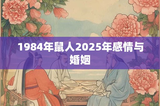 1984年鼠人2025年感情与婚姻
