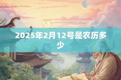 2025年2月12号是农历多少