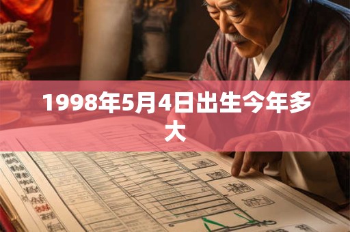 1998年5月4日出生今年多大