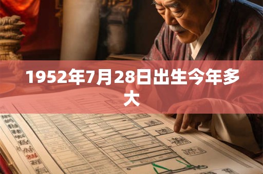 1952年7月28日出生今年多大