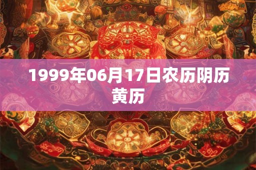 1999年06月17日农历阴历黄历