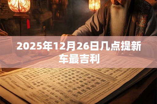 2025年12月26日几点提新车最吉利